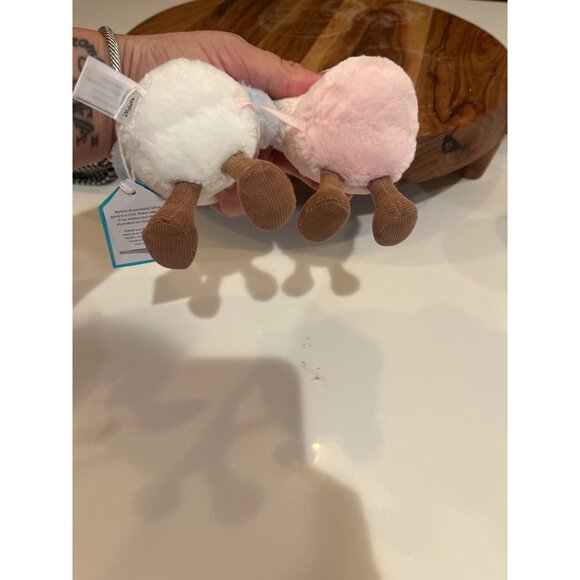 Jellycat Amuseables Toastie Pink & White Marshmallows Plush With Earmuffs For Ki - Picture 7 of 7